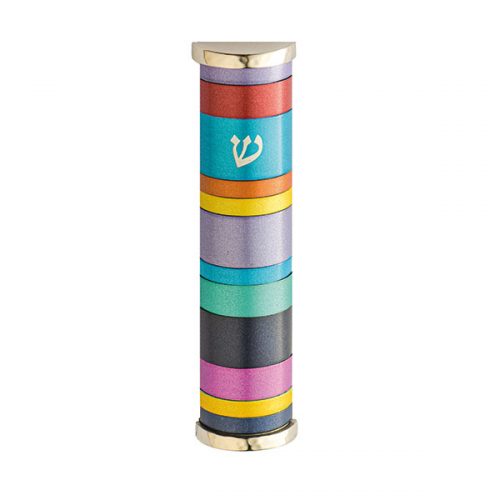 Emanuel Mezuzah Case w/ Rings - Multicolor