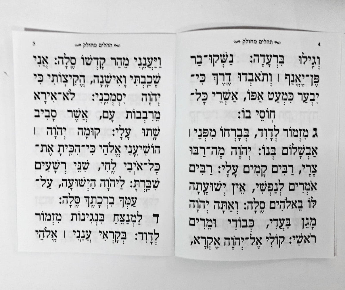 Tehillim Avodat Hashem Mechulak 28 Booklets Hebrew תהילים עבודת השם מחולק