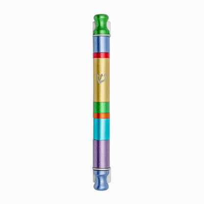 Anodized Cylinder Mezuzah Case Wide Stripes
