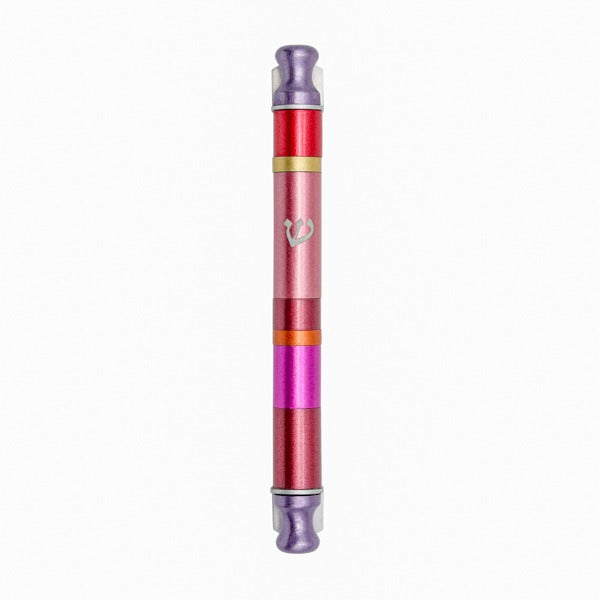 Anodized Cylinder Mezuzah Case Wide Stripes