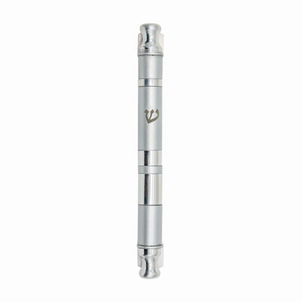 Anodized Cylinder Mezuzah Case Wide Stripes