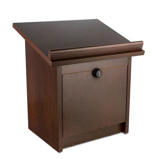 Tabletop Wood Shtender with Combination Lock