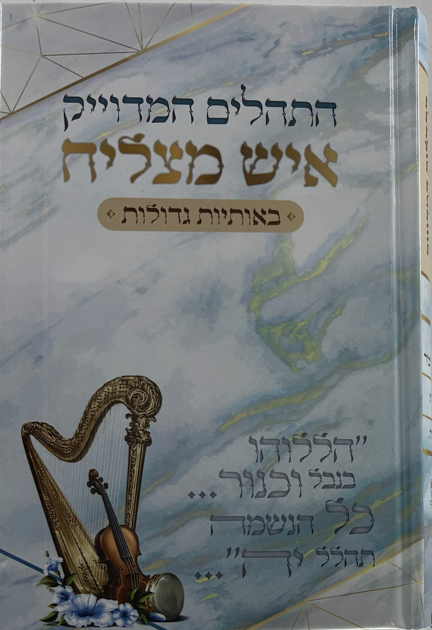 Tehillim Ish Matzliach Hebrew תהילים איש מצליח H/C Large 5.5"x8.5"