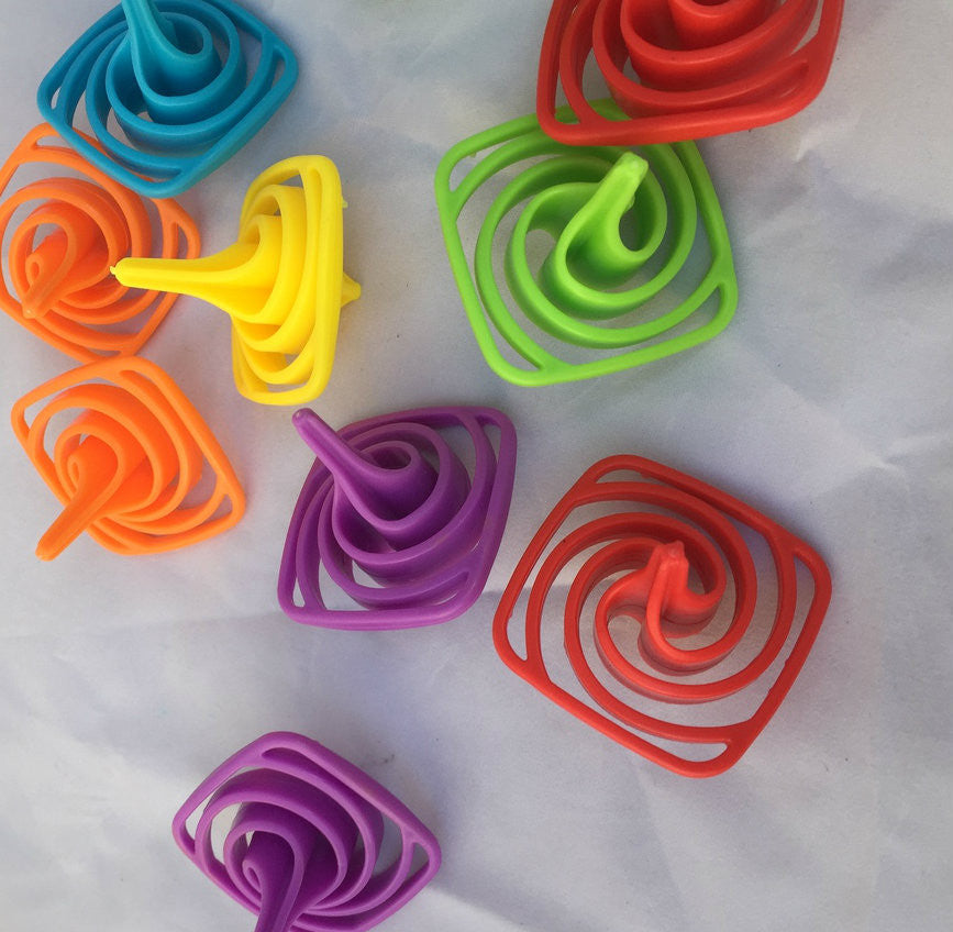 Spiral Spinning Dreidels Medium - 12 Pack