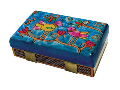 Swirls with Birds Match Box