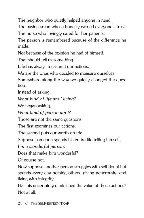 The Self Esteem Trap